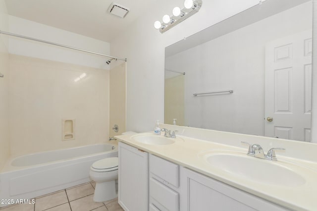 1371 W Gary Dr, Chandler, AZ 85224 - full bath with shower / tub combination, double vanity, and tile patterned flooring