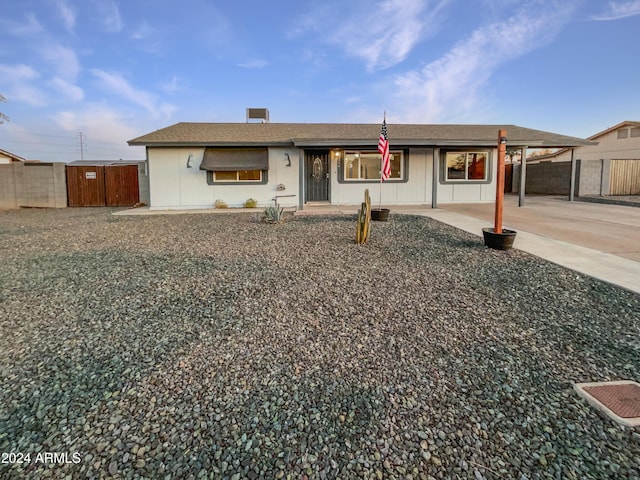 view of ranch-style home