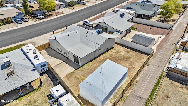 aerial view with a residential view
