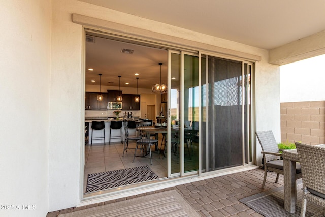 balcony with visible vents