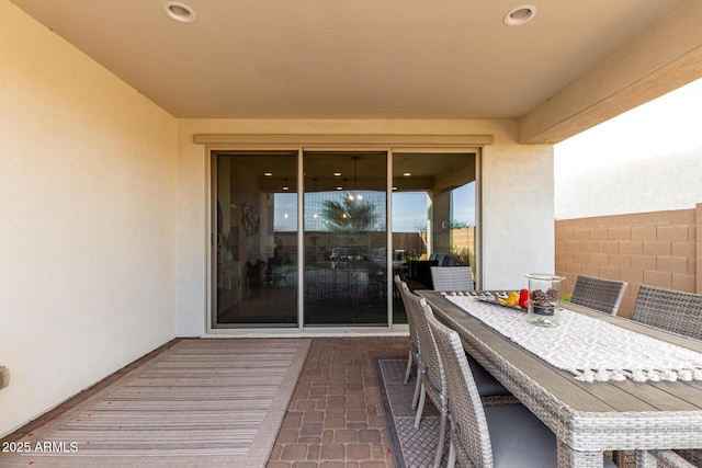 view of patio / terrace with outdoor dining space