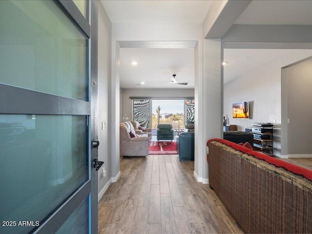 interior space featuring light hardwood / wood-style floors