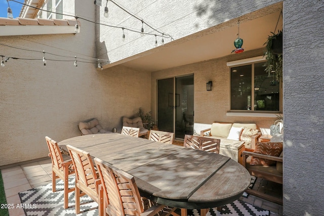 18841 E Pelican Ct, Queen Creek, AZ 85142 - view of patio / terrace featuring outdoor dining space and outdoor lounge area