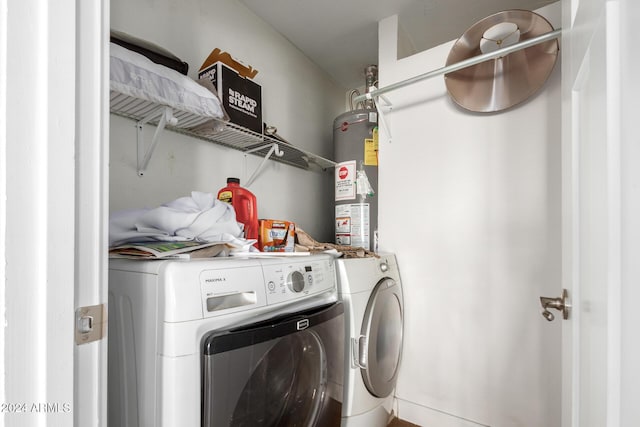 2518 E Campbell Ave, Phoenix, AZ 85016 - laundry room featuring water heater and washer and dryer