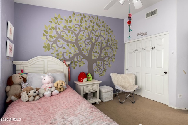 4038 E Wrangler Ct, Gilbert, AZ 85297 - bedroom with carpet flooring and a ceiling fan