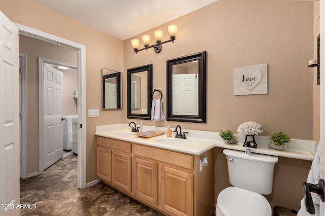 4038 E Wrangler Ct, Gilbert, AZ 85297 - full bathroom featuring toilet and double vanity