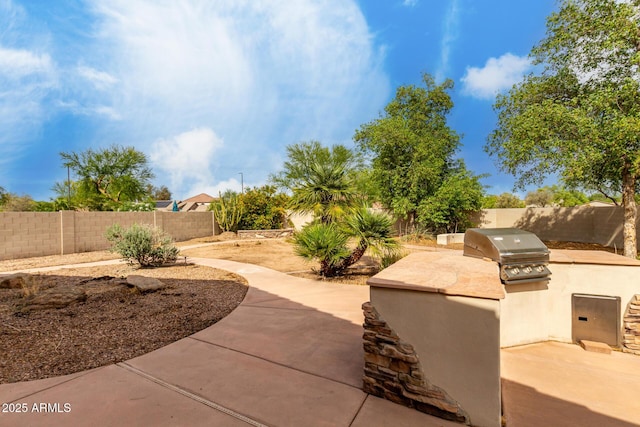 4038 E Wrangler Ct, Gilbert, AZ 85297 - fenced backyard with a patio area