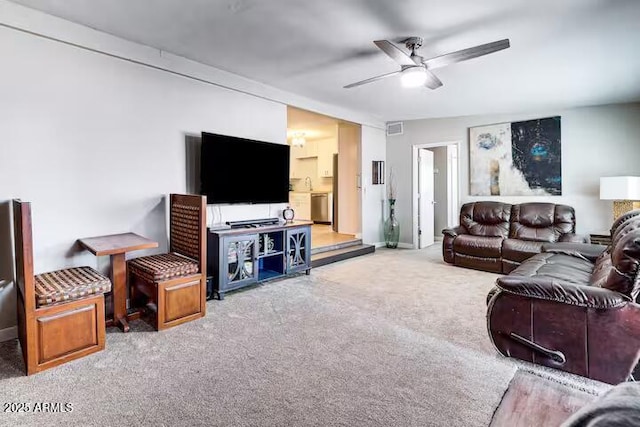 2723 Towell St, Overgaard, AZ 85933 - carpeted living room featuring ceiling fan