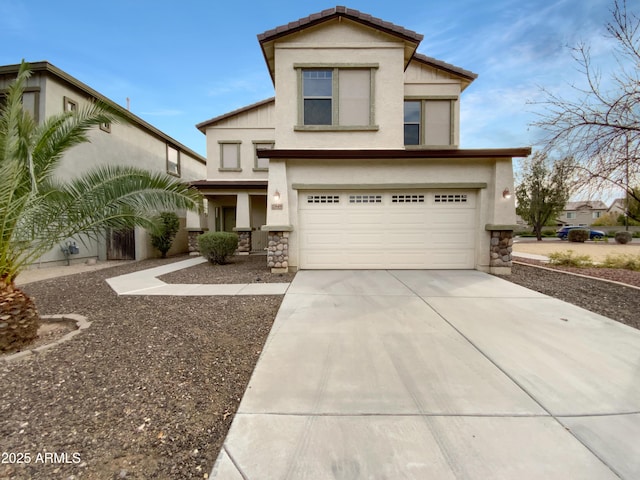 view of front of home featuring a garage