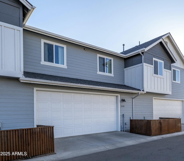 view of front of home with a garage