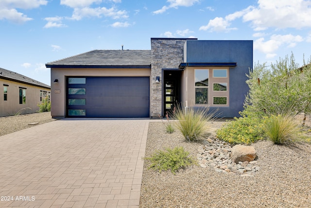 modern home with a garage