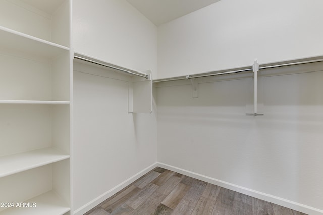 spacious closet featuring hardwood / wood-style flooring