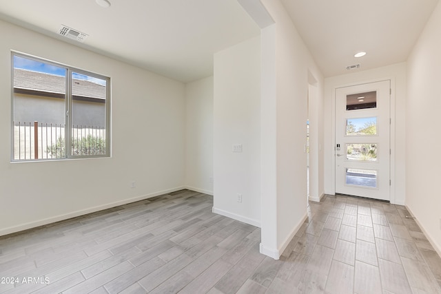 entryway featuring light wood-type flooring