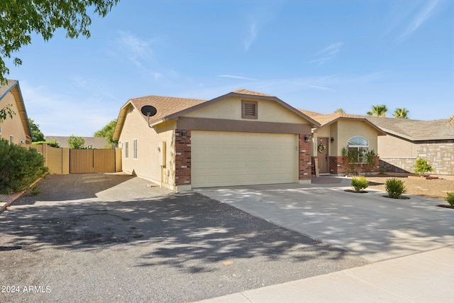 view of front facade with a garage