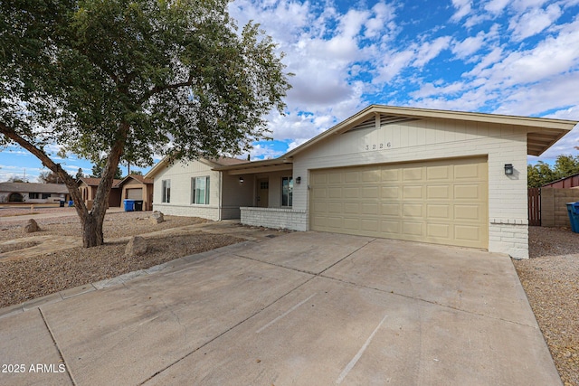 ranch-style house with a garage