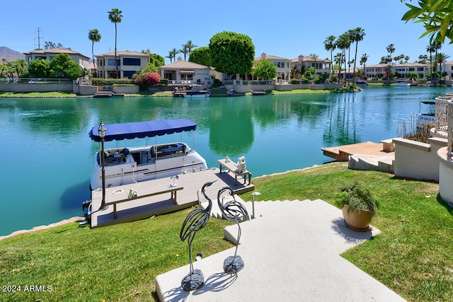 view of water feature featuring a boat dock