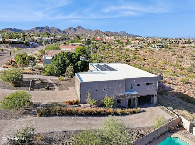 aerial view featuring a mountain view