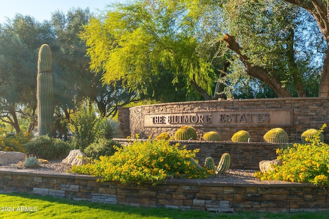 view of community sign