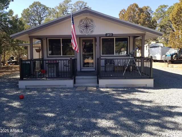 view of front of house with a porch