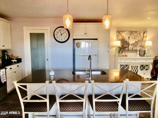 dining room featuring sink