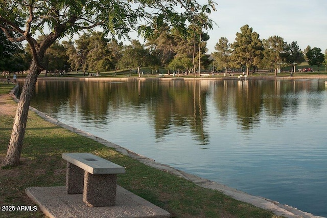 view of water feature