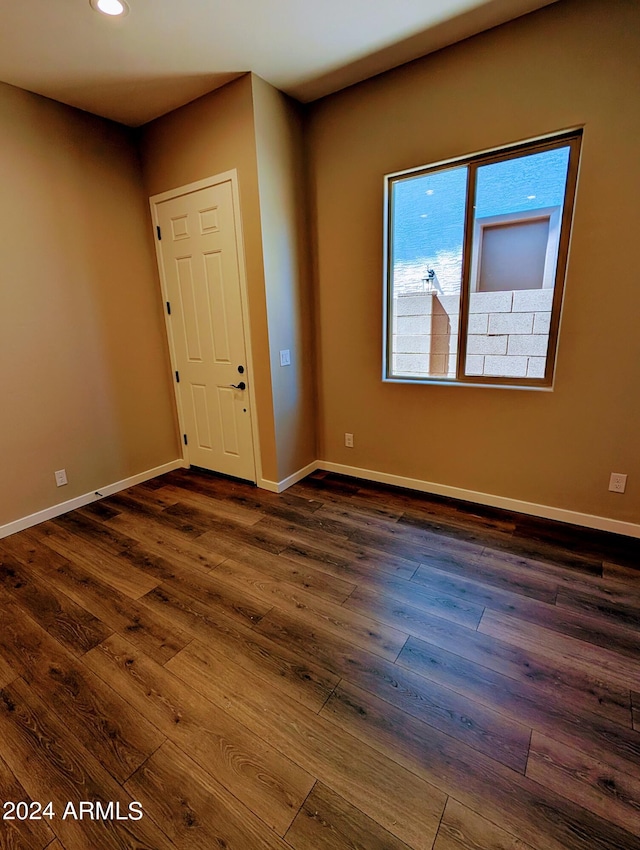 foyer with dark wood-type flooring