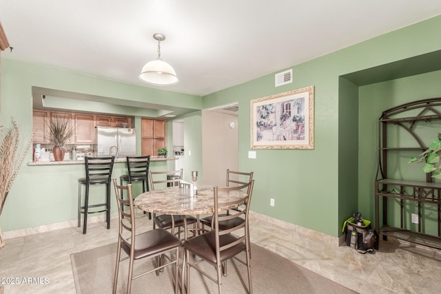 view of dining room