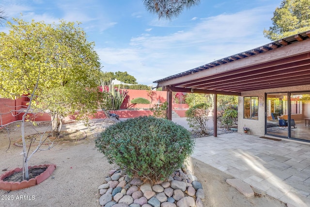 view of yard featuring a patio