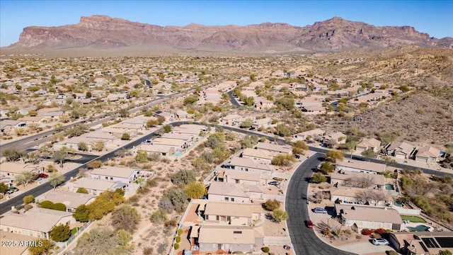 bird's eye view featuring a mountain view