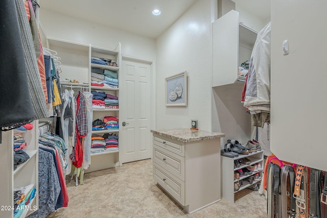 view of walk in closet