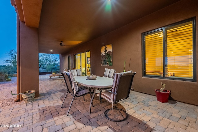 view of patio featuring outdoor dining space