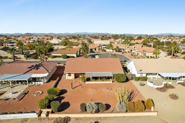 aerial view featuring a mountain view