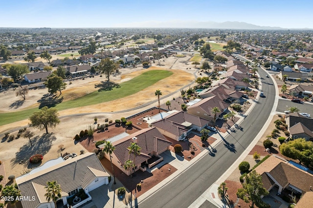 bird's eye view featuring a mountain view