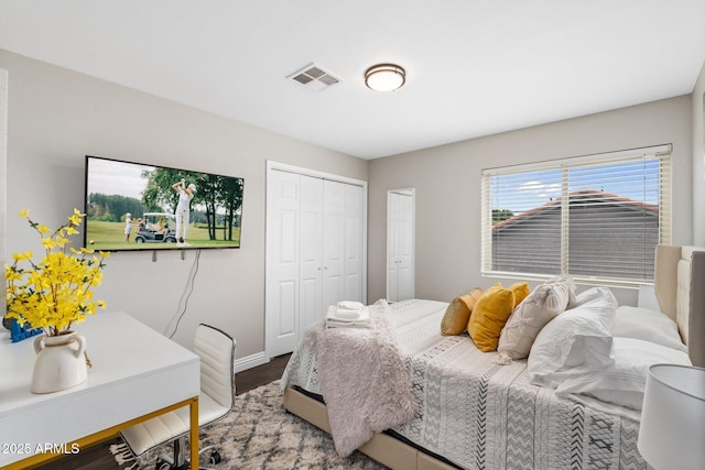 bedroom featuring wood-type flooring