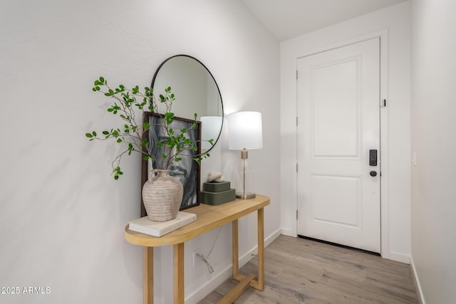 interior space featuring light wood-type flooring