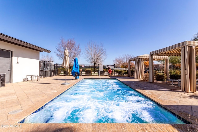 view of pool featuring a patio