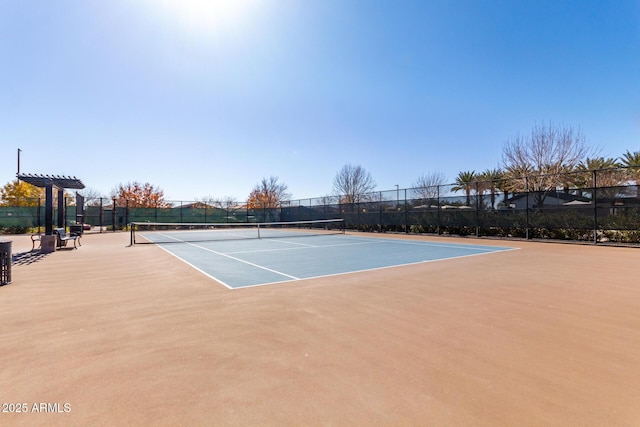 view of tennis court