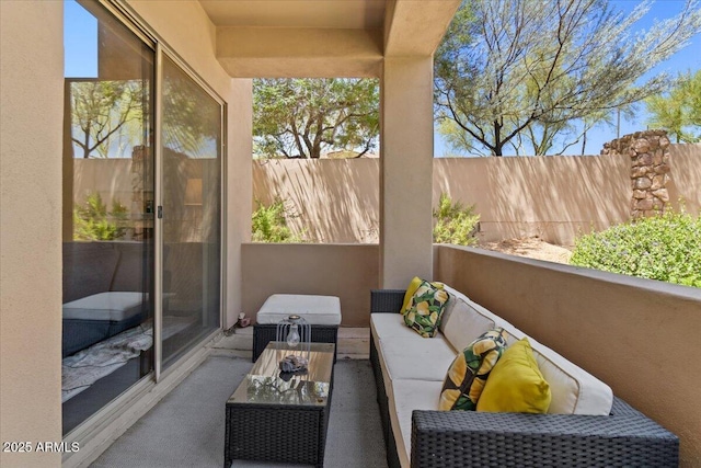 16420 N Thompson Peak Pkwy Unit 1002, Scottsdale, AZ 85260 - balcony with an outdoor living space