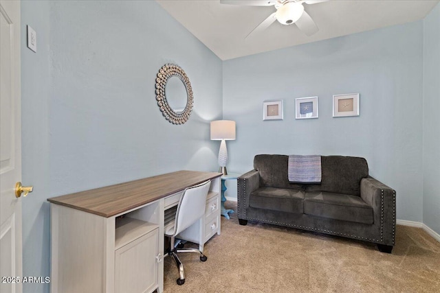 16420 N Thompson Peak Pkwy Unit 1002, Scottsdale, AZ 85260 - office space featuring light carpet, a ceiling fan, and baseboards