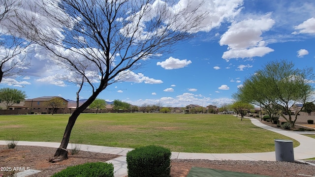 surrounding community featuring a lawn