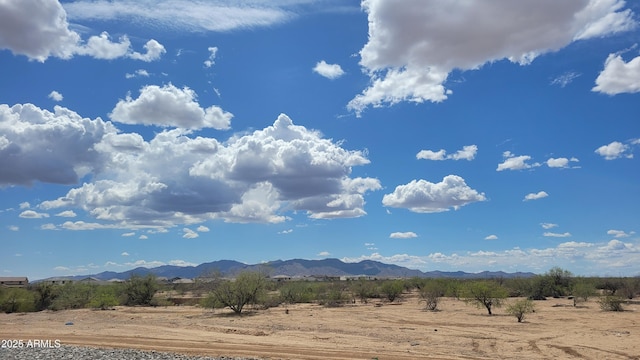 view of mountain feature featuring a rural view