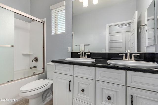 5550 N 16th St Unit 166, Phoenix, AZ 85016 - full bathroom with double vanity and shower / bath combination with glass door