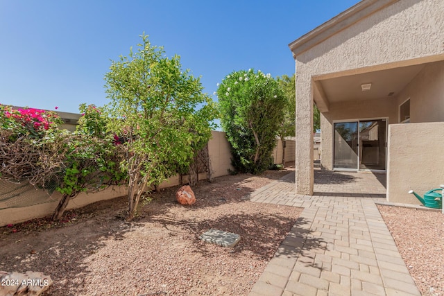 view of yard with a patio area