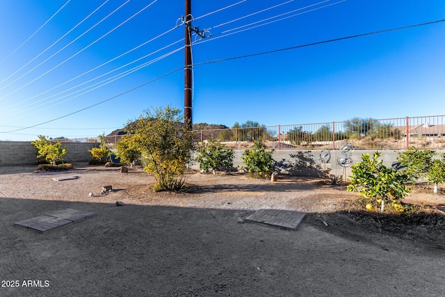 view of fenced backyard