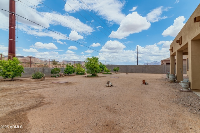 view of fenced backyard