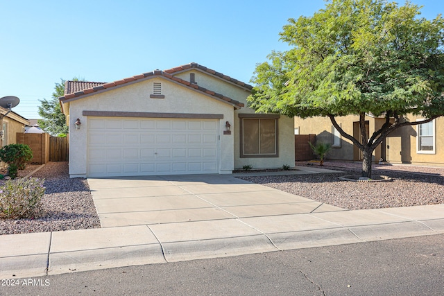 view of front facade with a garage