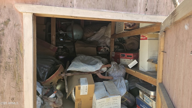 view of storage area