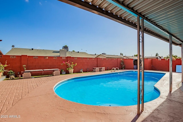 8623 W Indianola Ave, Phoenix, AZ 85037 - view of pool featuring a patio, a fenced in pool, and a fenced backyard