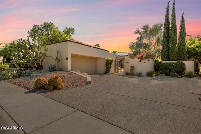 view of front of house featuring a garage