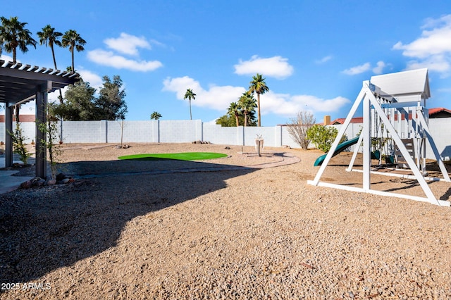 view of jungle gym